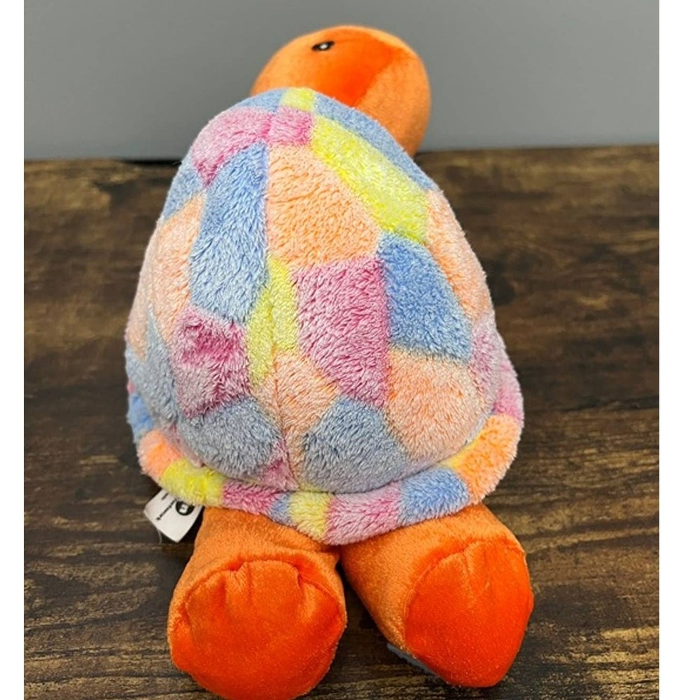 NEN Entertainment Network Orange Turtle Plush Multi-Color Patchwork Shell 12" - Picture 3 of 5